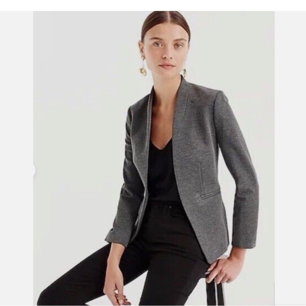 J. Crew Women's going-out  Blazer in stretch twill, charcoal gray, size 8P